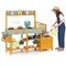 Fir Wood Kids Mud Kitchen Outdoor Playset Cooking Accessories Planter Box